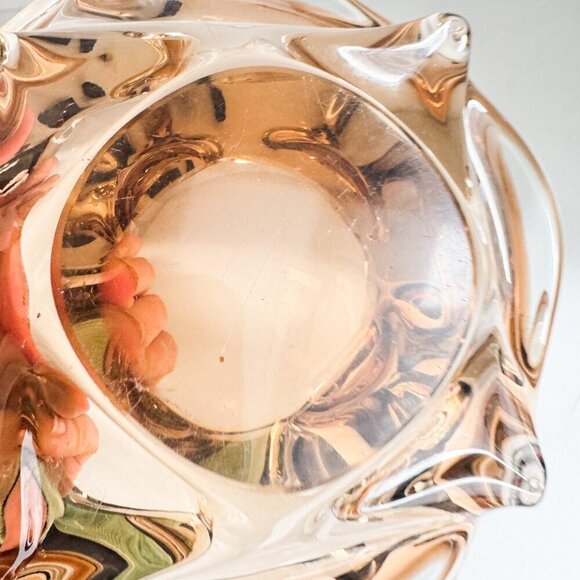 Vintage MCM Chalet Glass Light Brown Champagne Ashtray - Picture 12 of 12